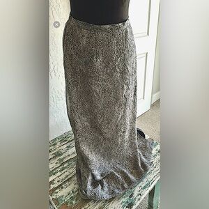Elegant Gray Animal Print Skirt